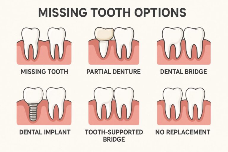 tooth replacement options graphic.