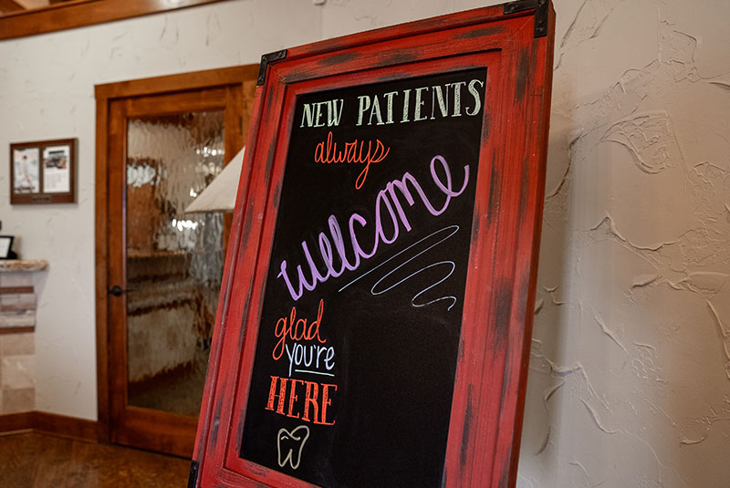 new patient welcome sign