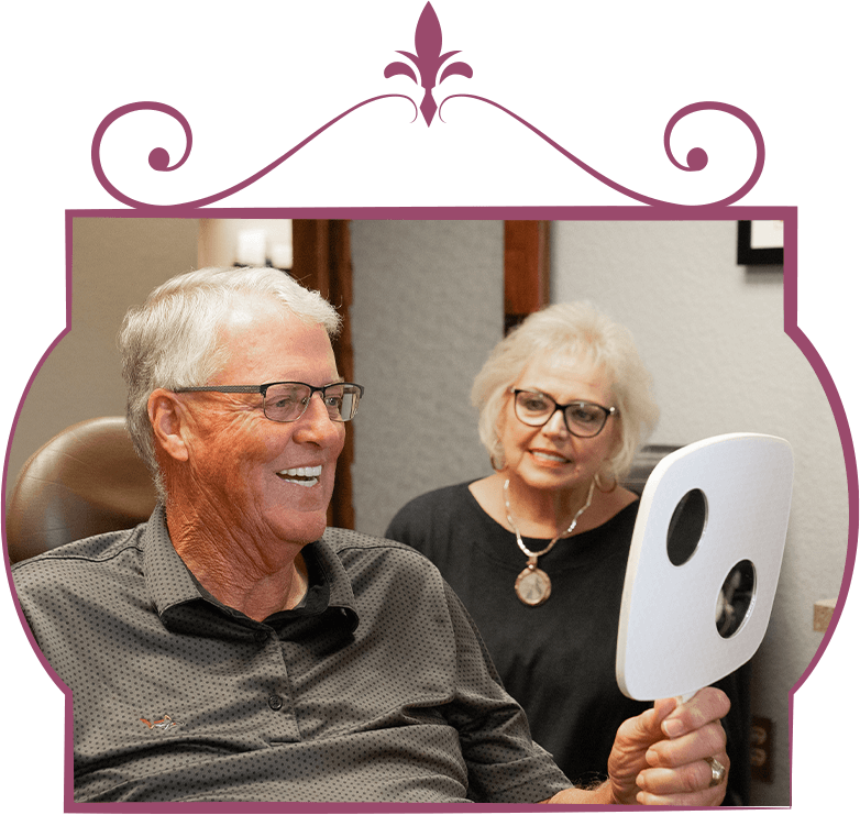 smiling man with dental implants